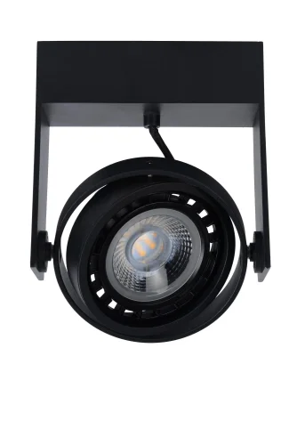Светильник накладной Griffon 22969/12/30 Lucide чёрный 1 лампа, основание чёрное в стиле современный круглый фото 2